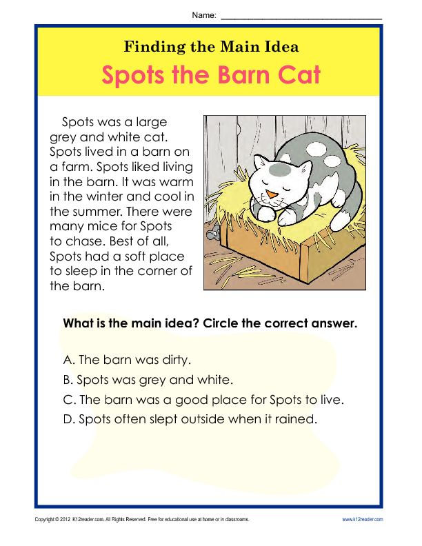 30 Main Idea Worksheets 2Nd Grade Free