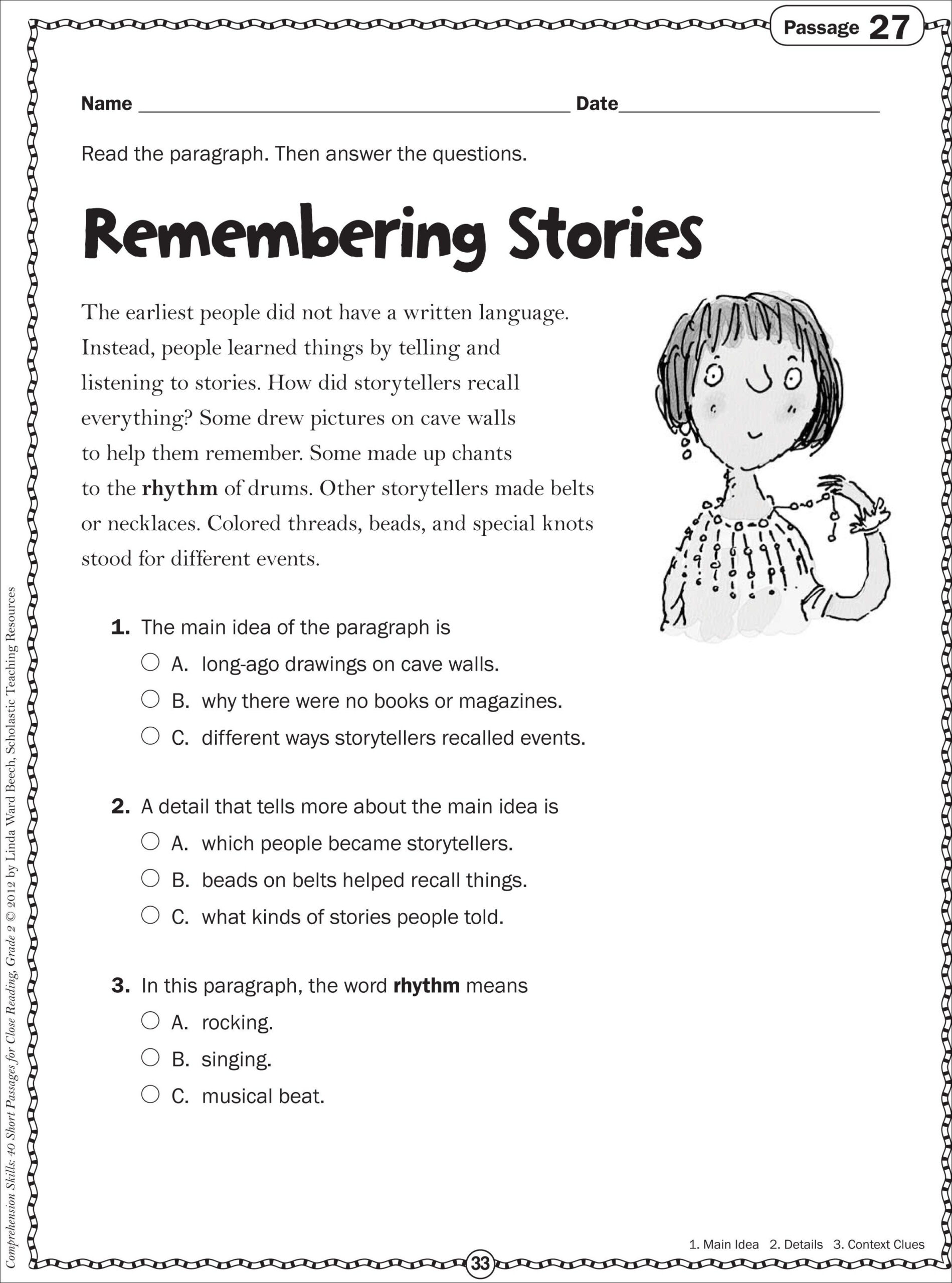 30 Main Idea Worksheets 2Nd Grade Free