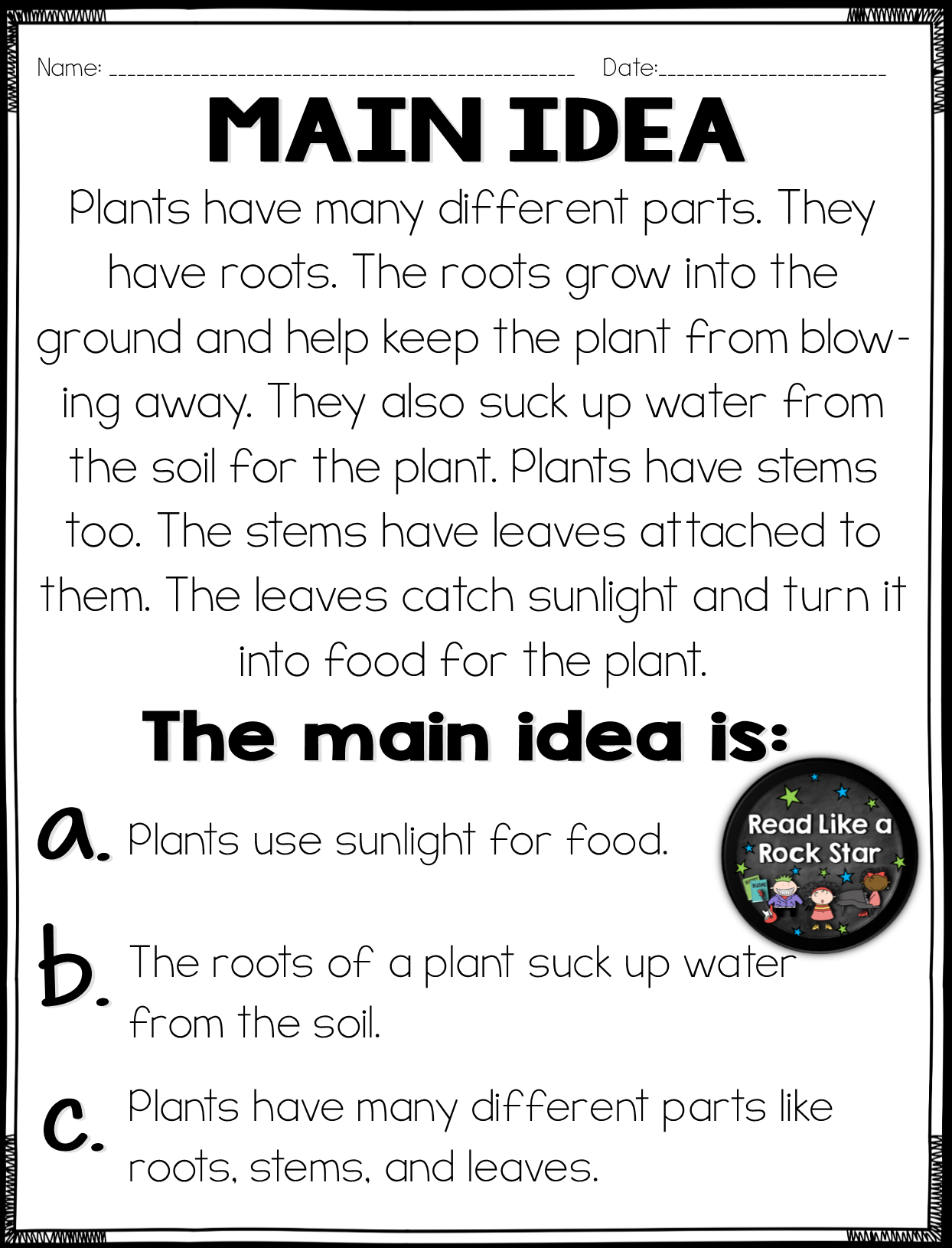 30 Main Idea Worksheets 2Nd Grade Free