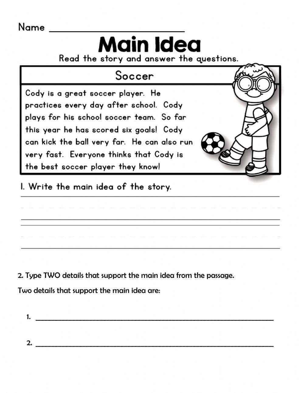 30 Main Idea Worksheets 2Nd Grade Free