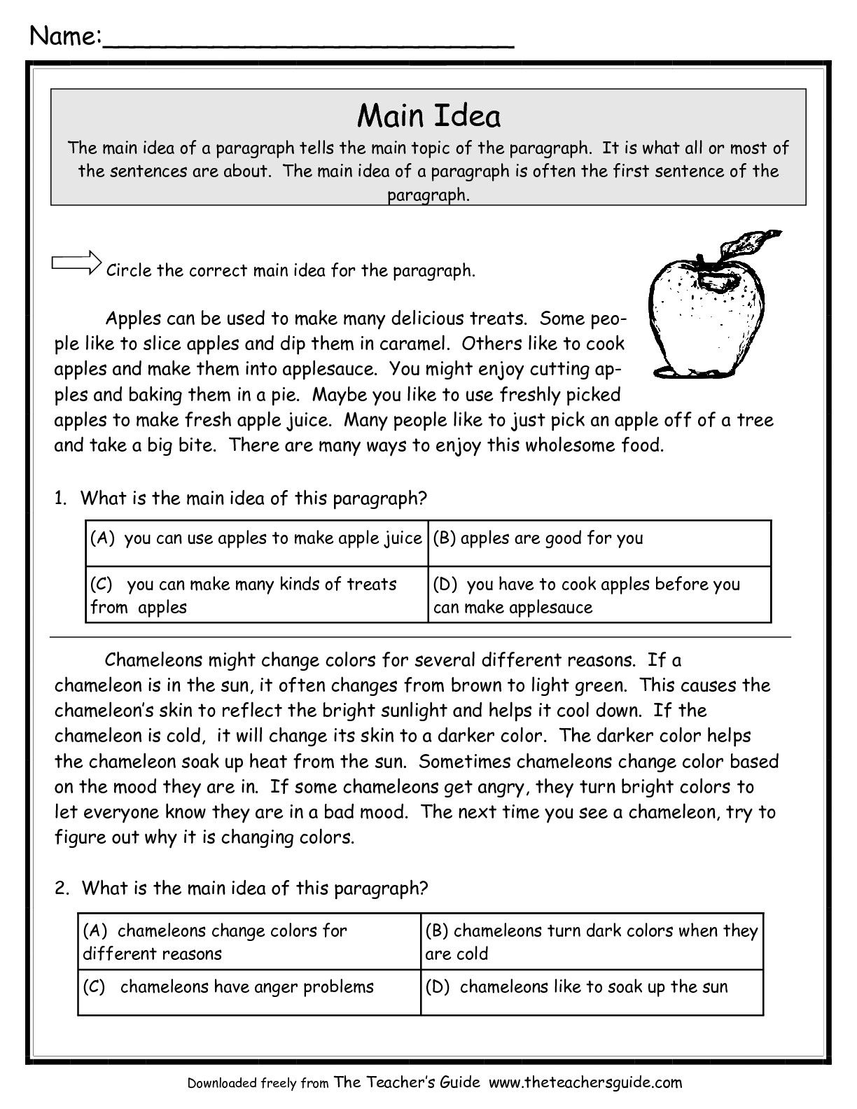 30 Main Idea Worksheets 2Nd Grade Free