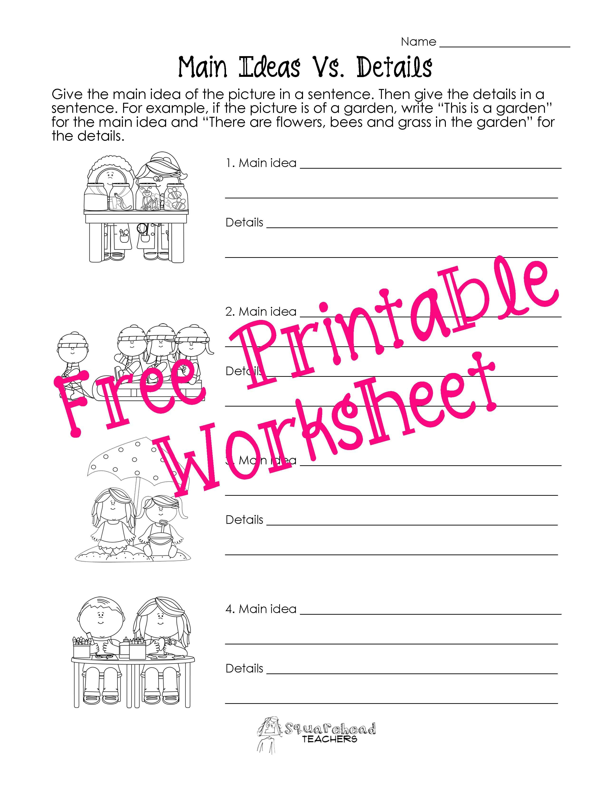 30 Main Idea Worksheets 2Nd Grade Free