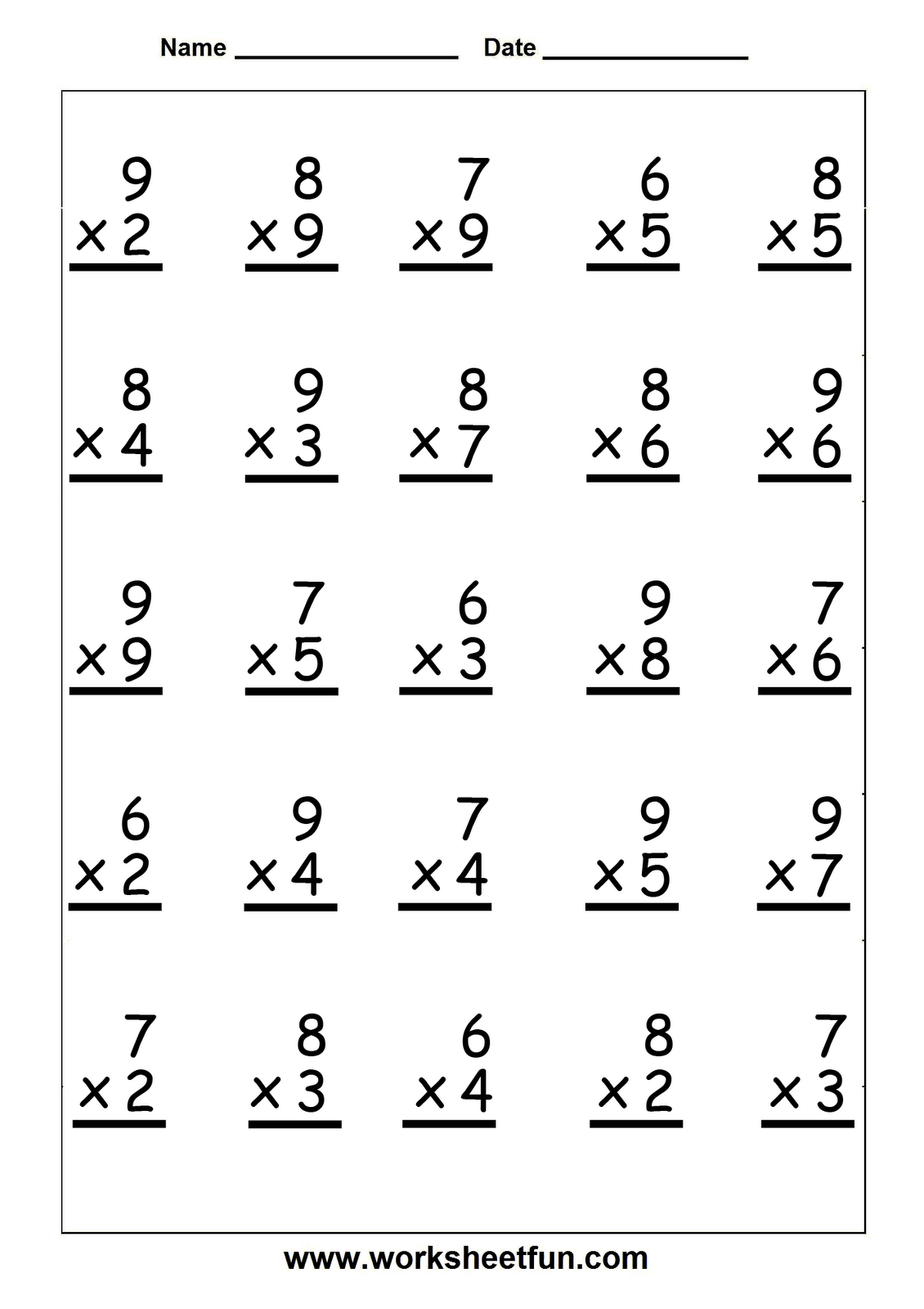 30 Math Multiplication Worksheets 3 Digit