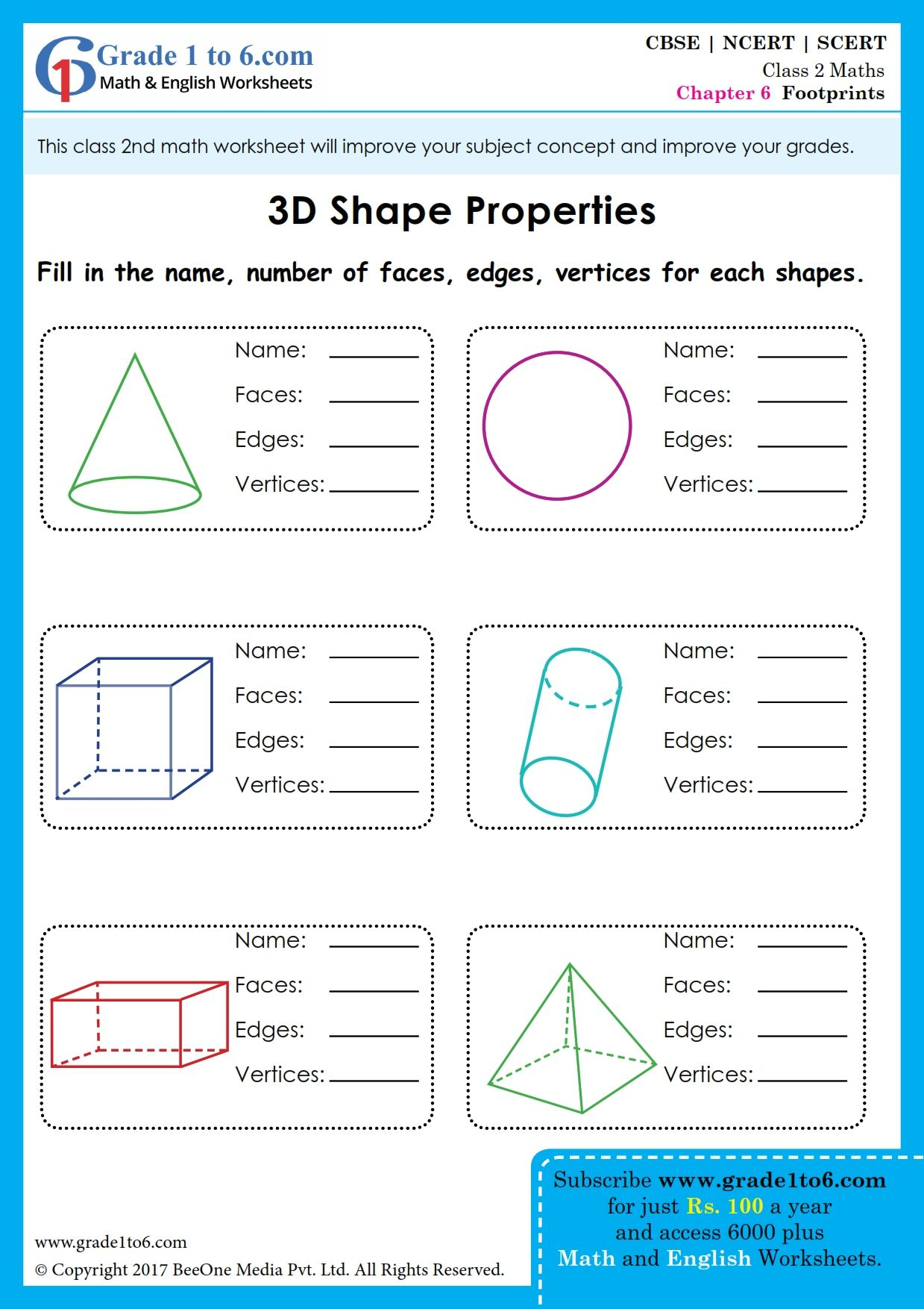 30 Math Worksheets 2Nd Grade Shapes