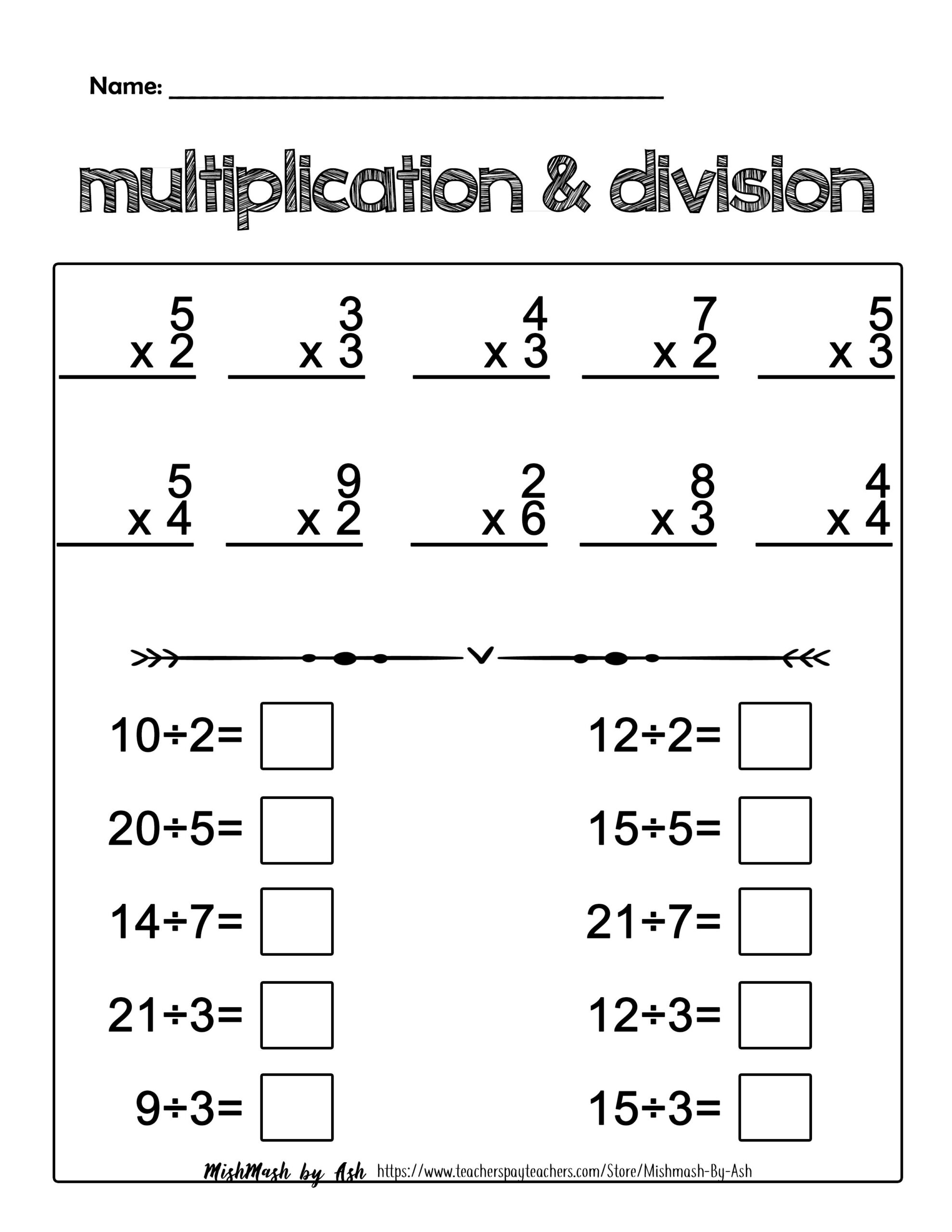 30 Math Worksheets 3Rd Grade Multiplication