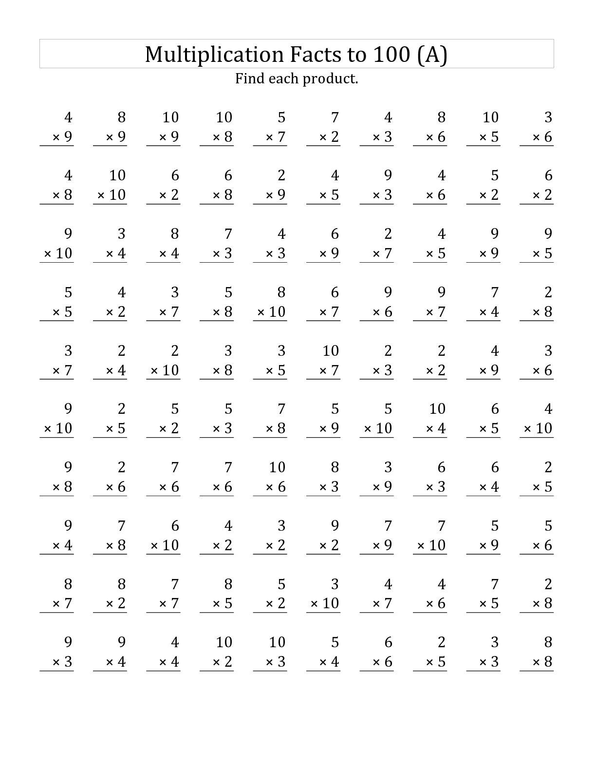 30 Math Worksheets 3Rd Grade Multiplication