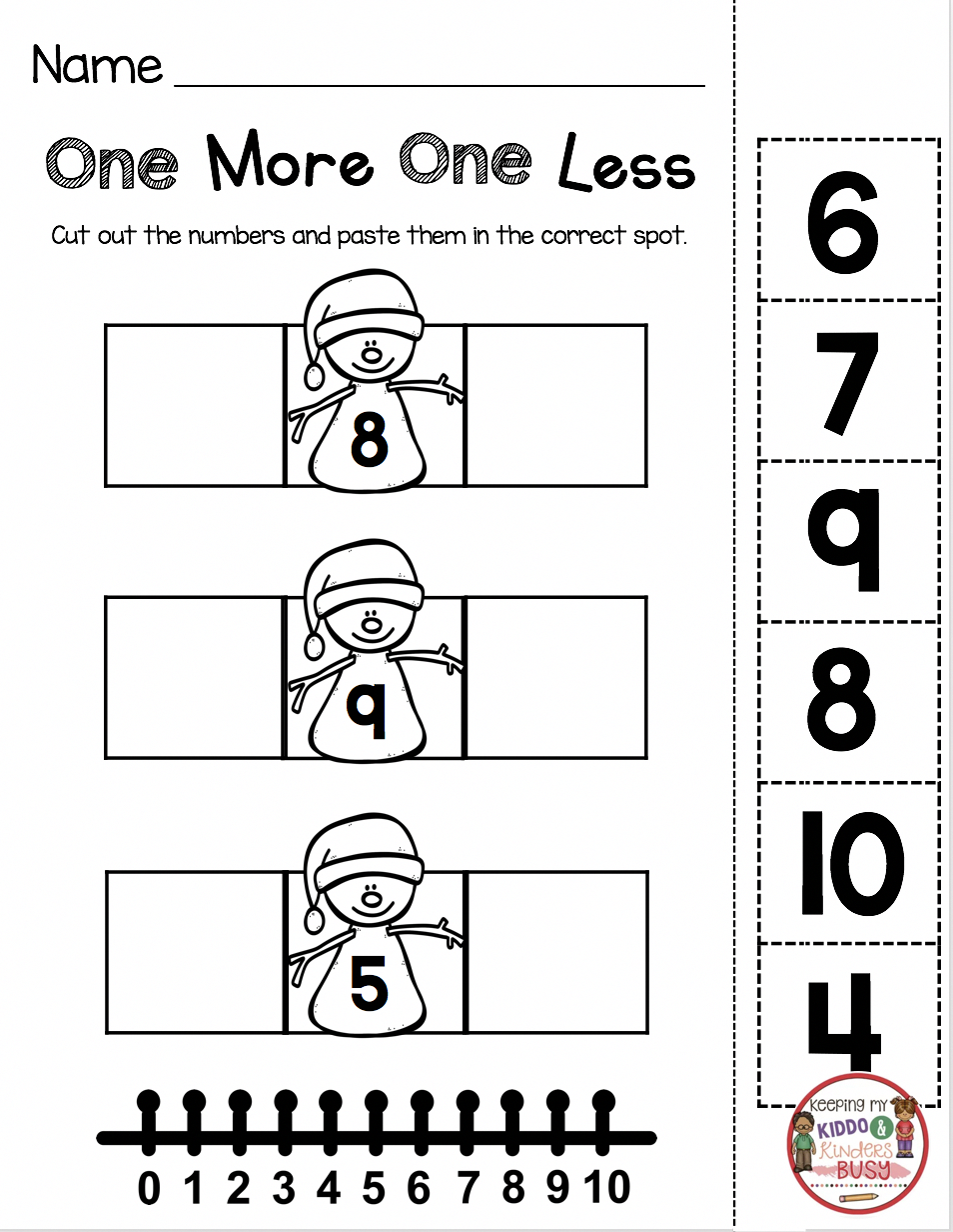 30 More And Less Worksheets Kindergarten Math