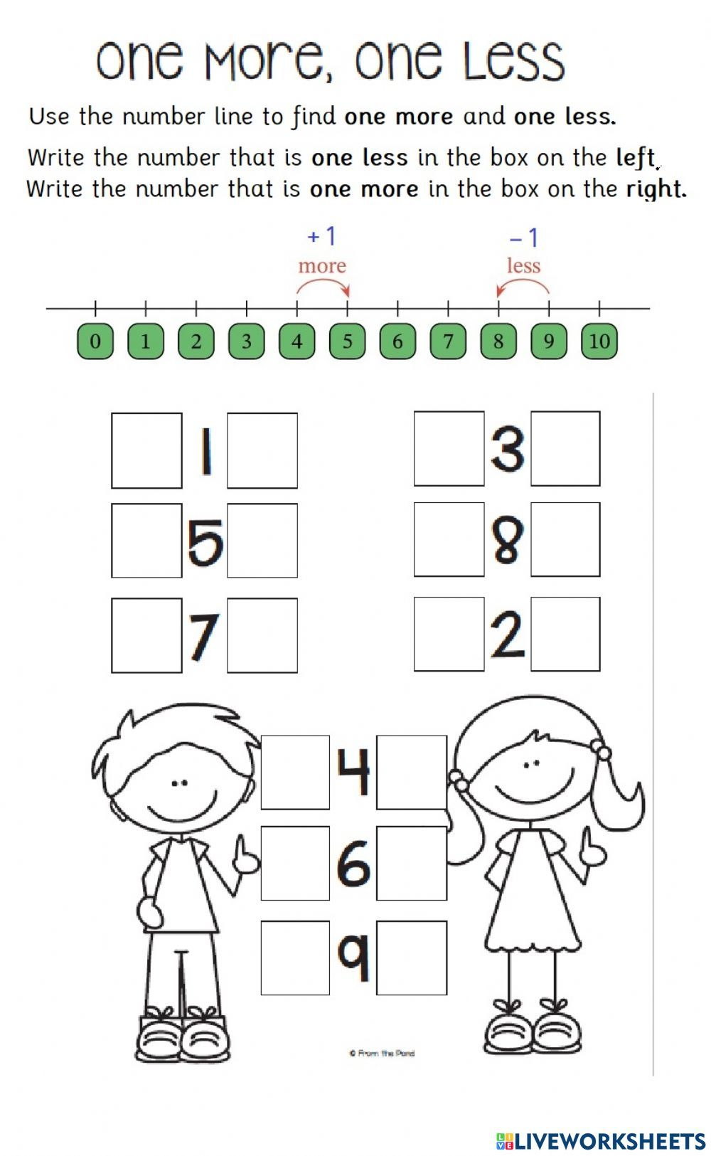 30 More And Less Worksheets Kindergarten Math