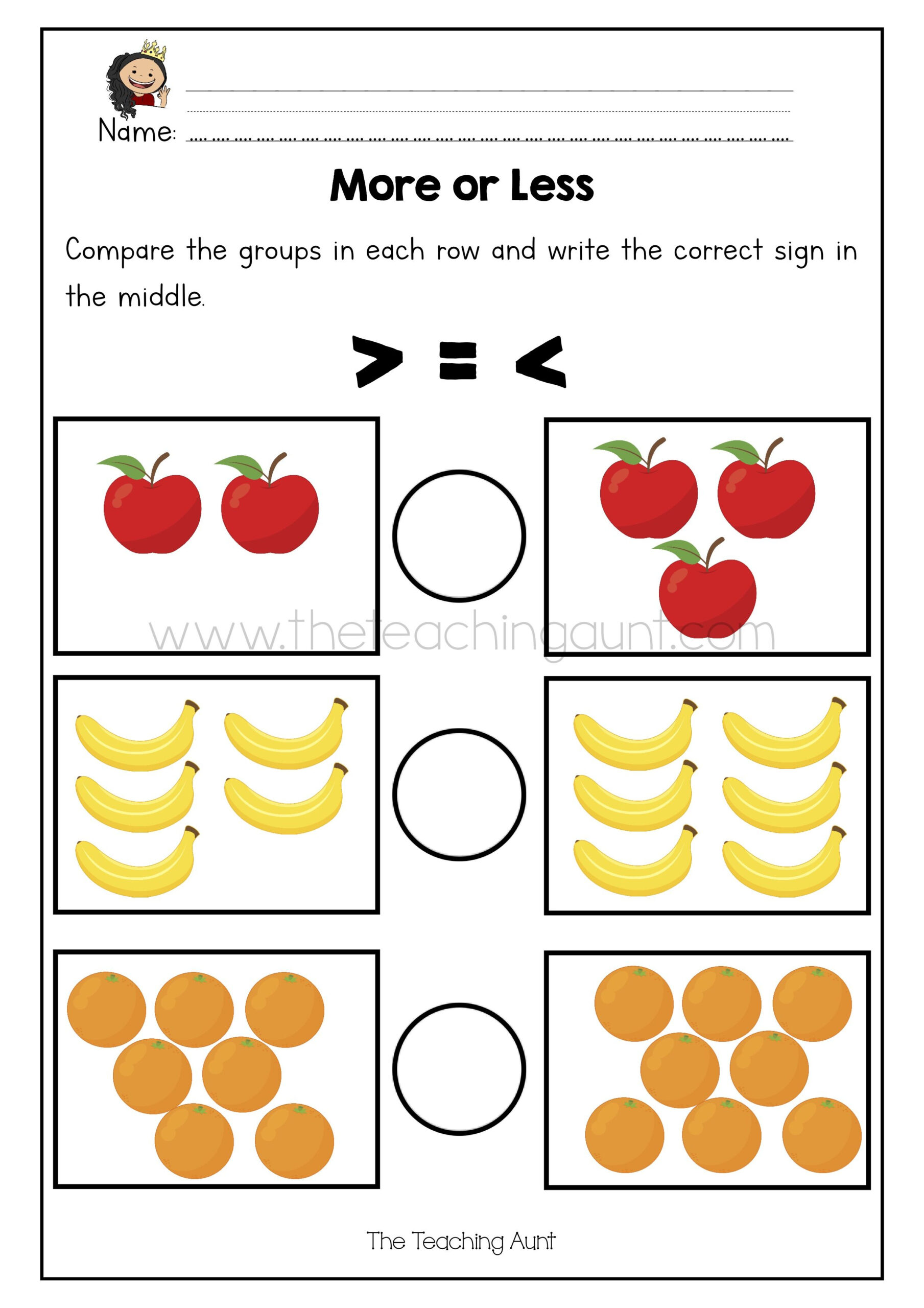 30 More And Less Worksheets Kindergarten Math