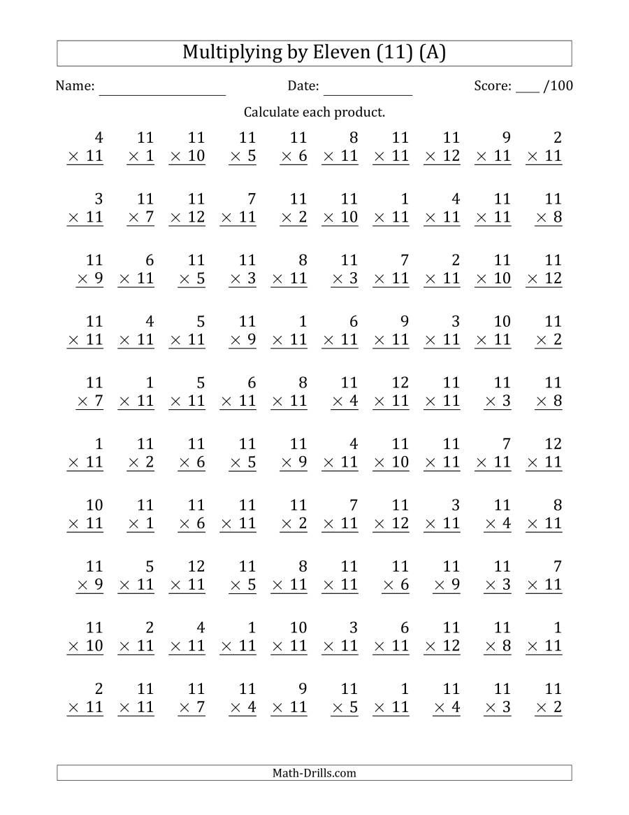 30 Multiplication By 7 Worksheets