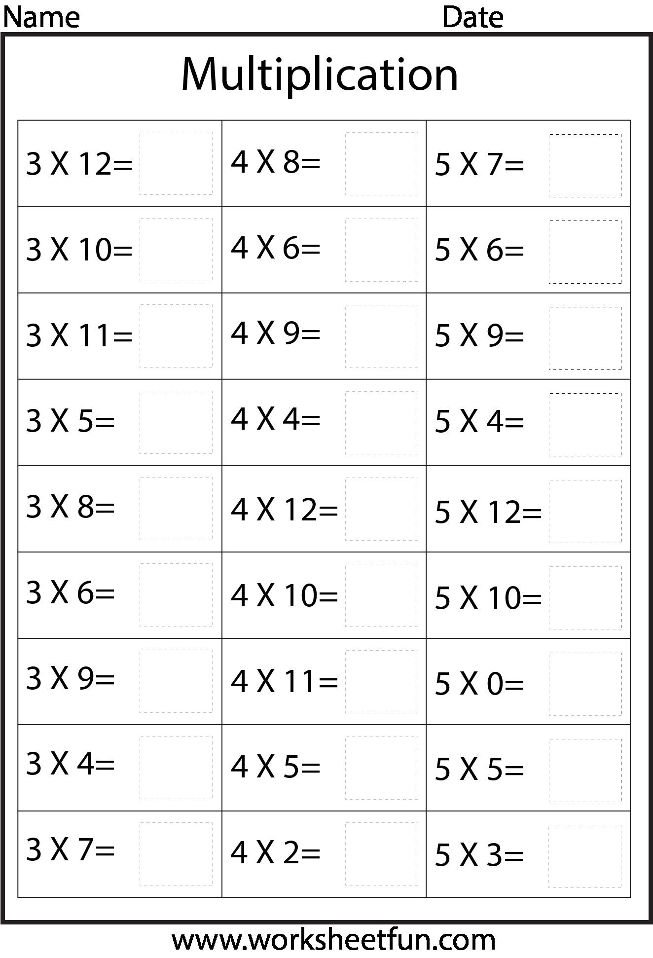 30 Multiplication By 7 Worksheets