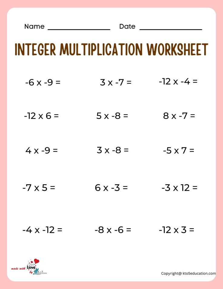 30 Multiplication By 7 Worksheets