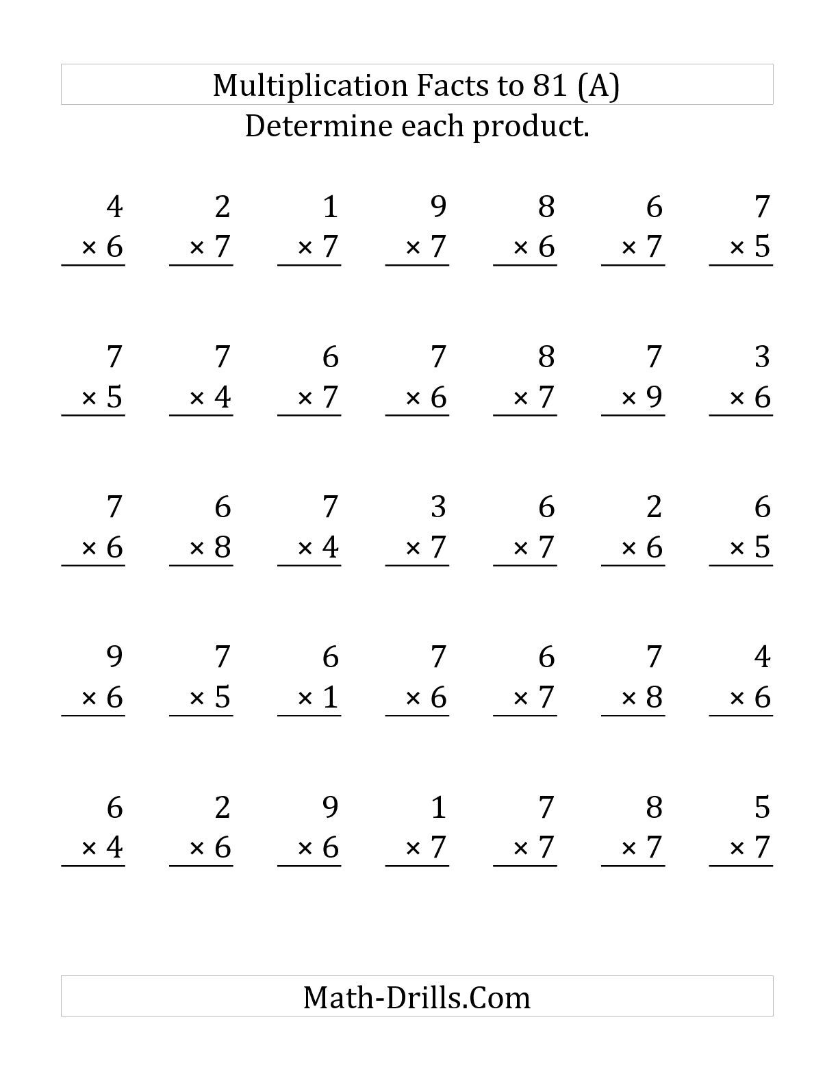 30 Multiplication By 7 Worksheets