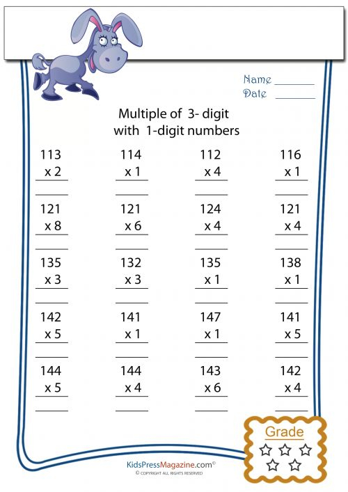 30 Multiplication By 7 Worksheets