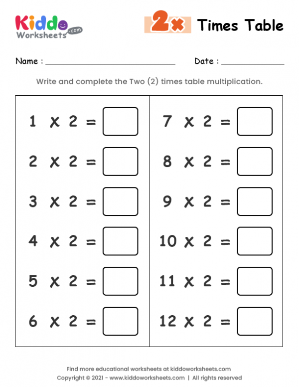 30 Multiplication By 7 Worksheets