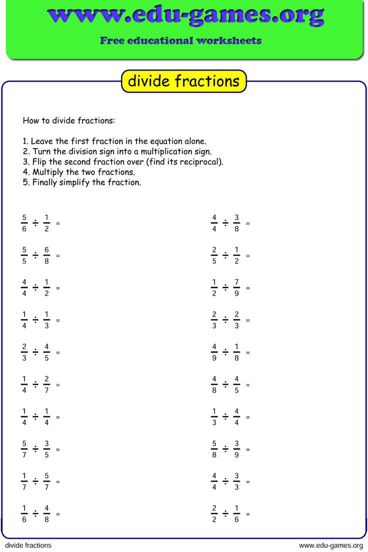 30 Multiplication Of Fractions Worksheets