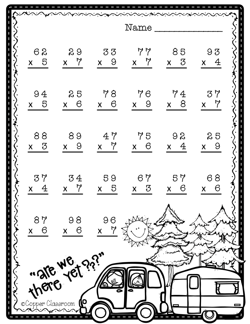 30 Multiplication Worksheets Without Regrouping