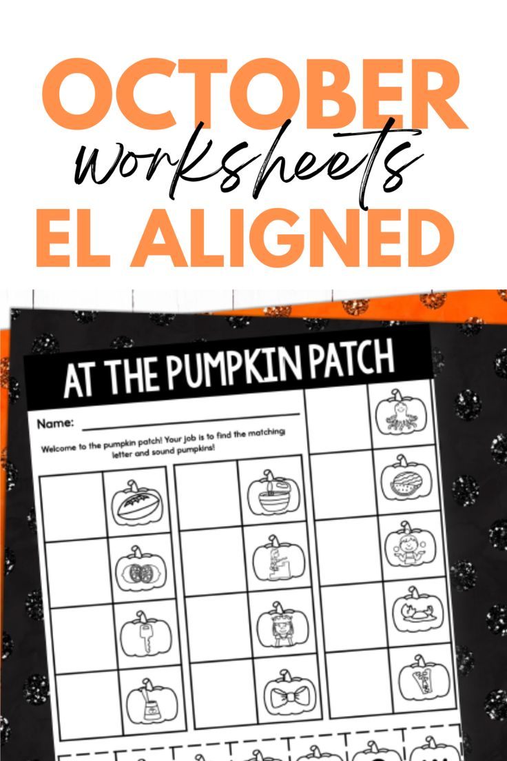 30 October Kindergarten Worksheets Free