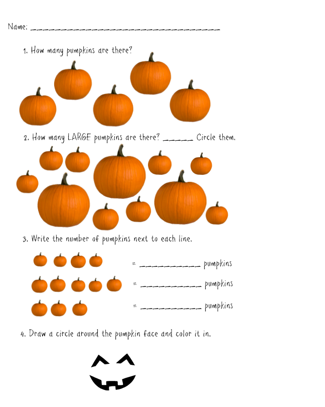 30 October Kindergarten Worksheets Free