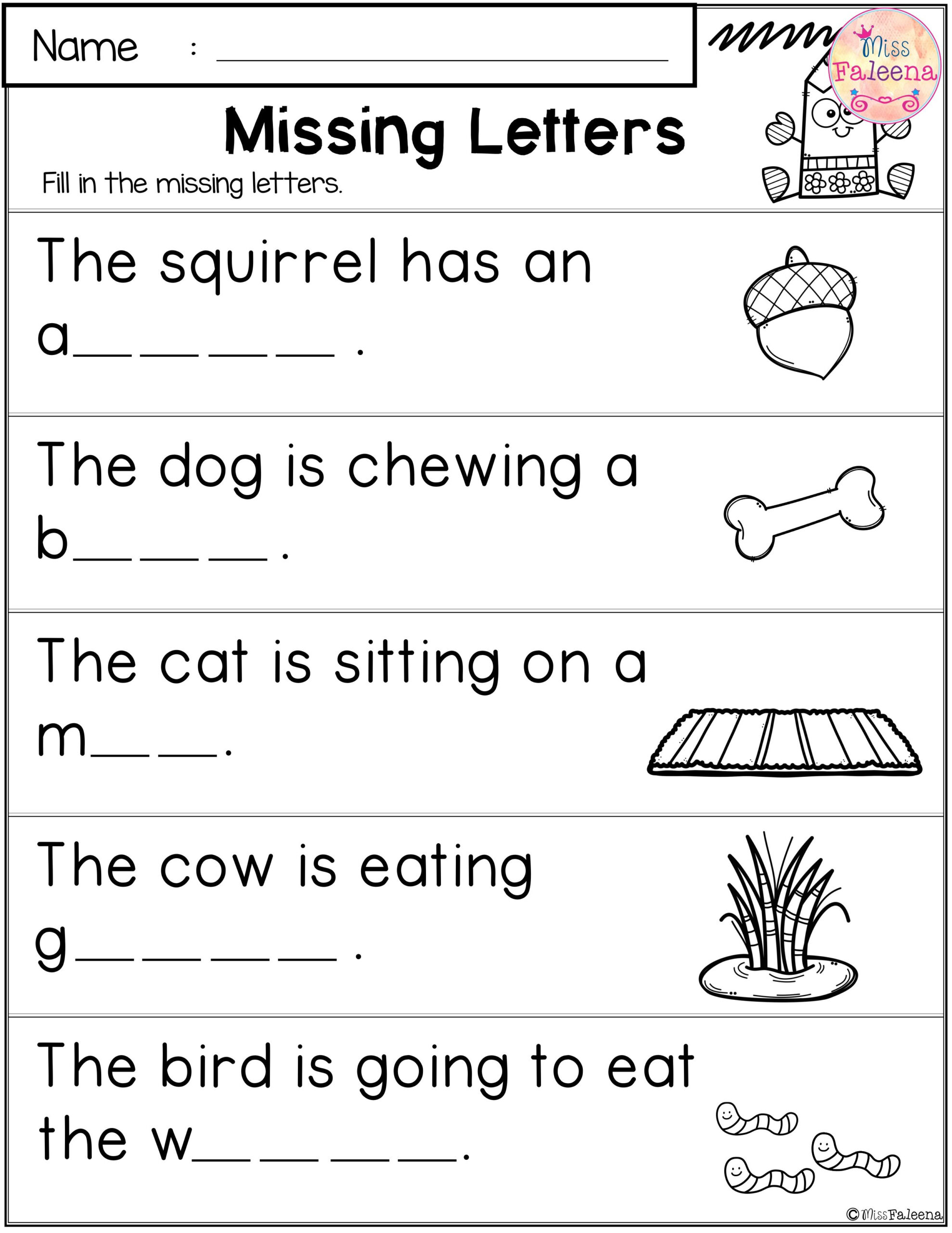 30 Reading And Writing Worksheets For Kindergarten