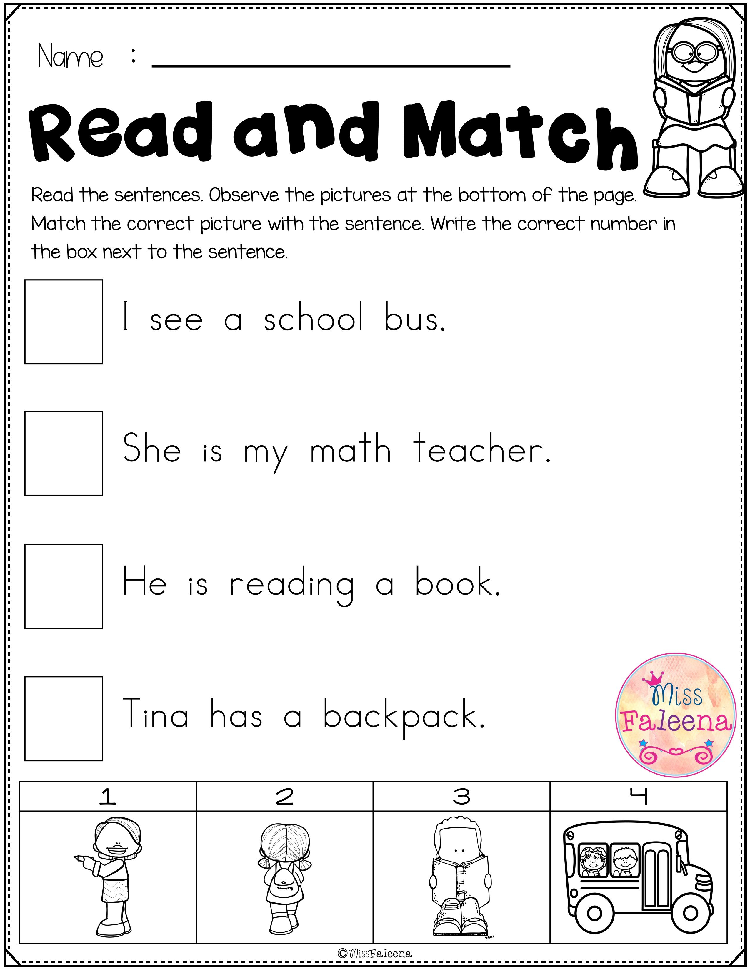 30 Reading And Writing Worksheets For Kindergarten