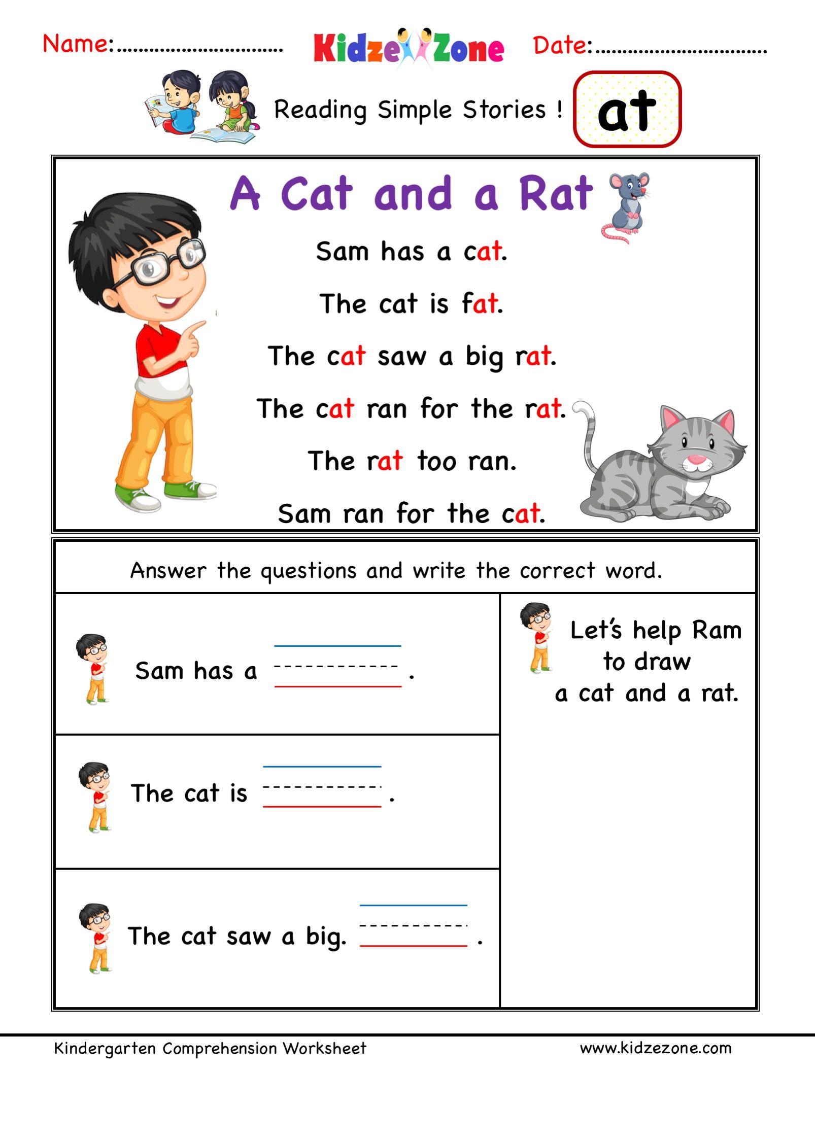 30 Reading And Writing Worksheets For Kindergarten