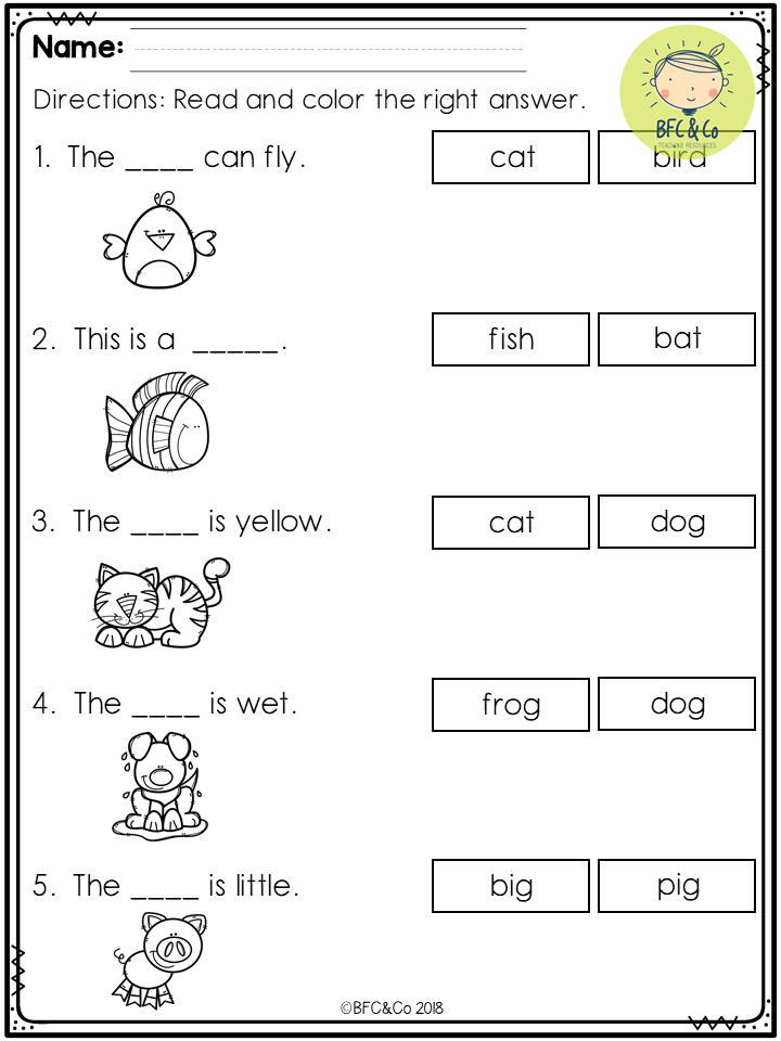 30 Reading And Writing Worksheets For Kindergarten