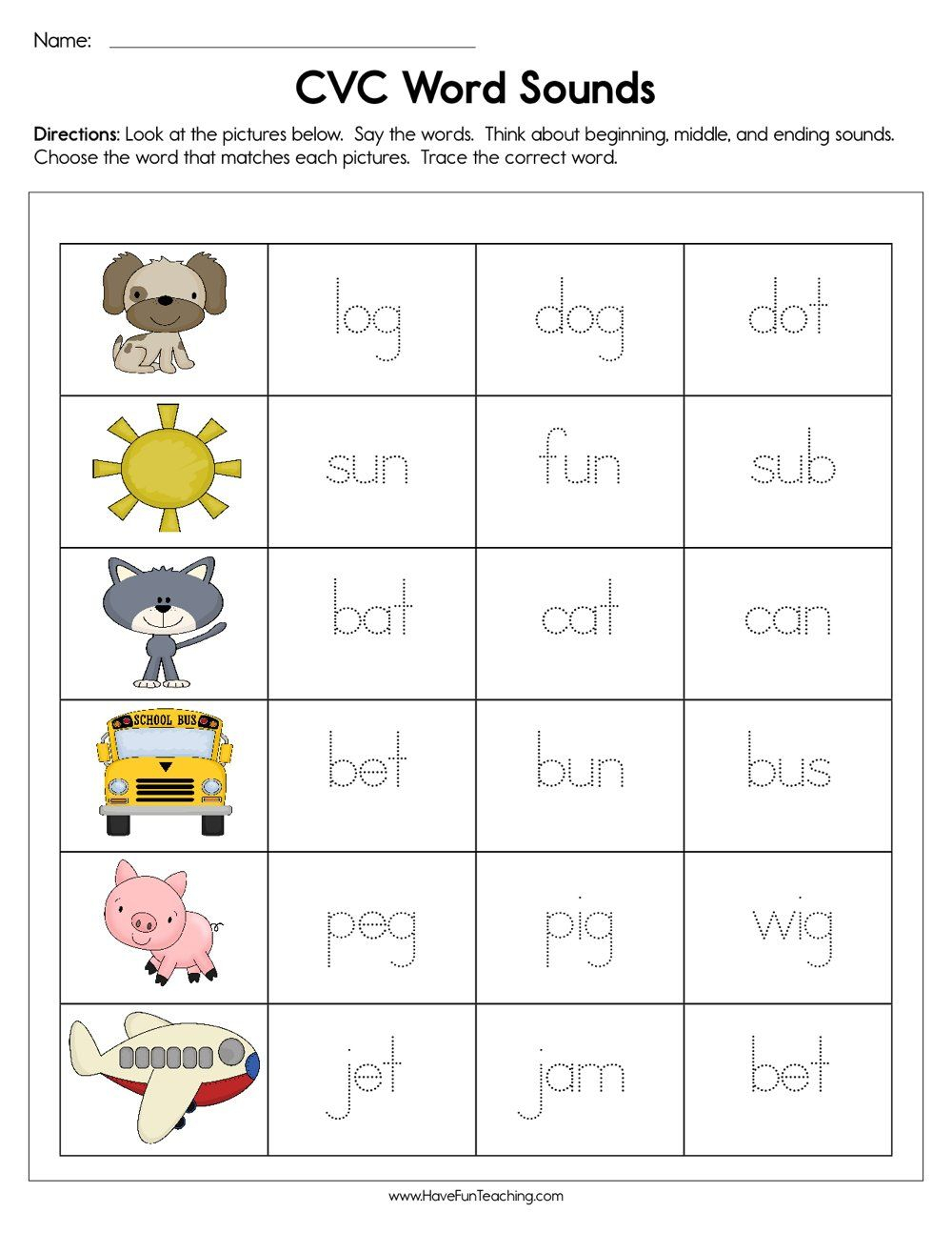 30 Reading Cvc Words Worksheets Free Kindergarten