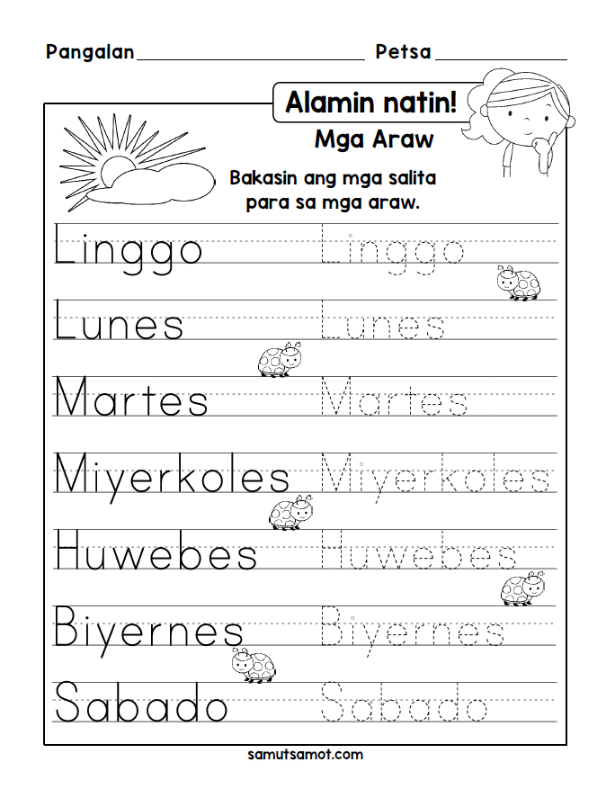 30 Reading Worksheets For Kindergarten Tagalog