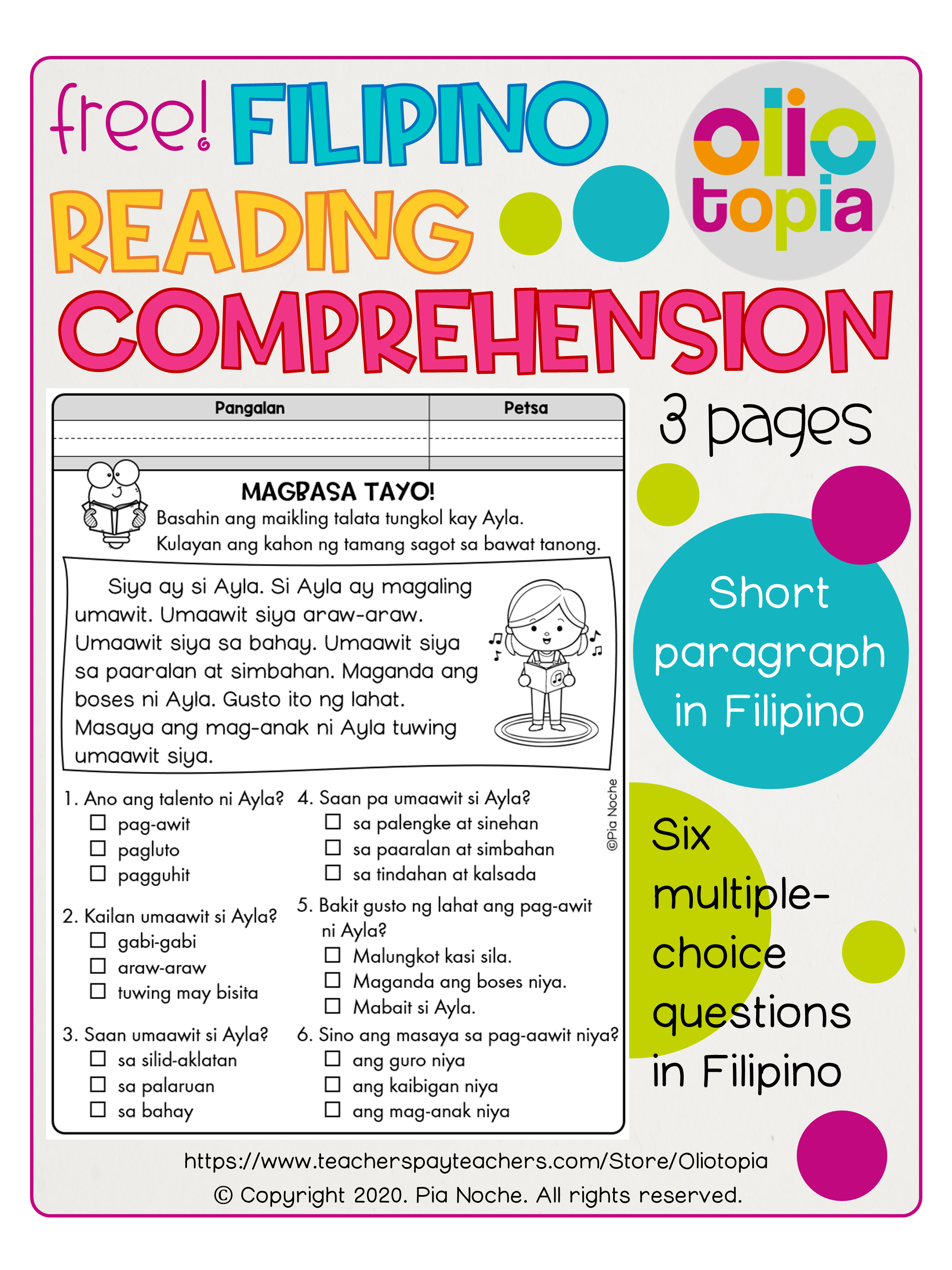 30 Reading Worksheets For Kindergarten Tagalog