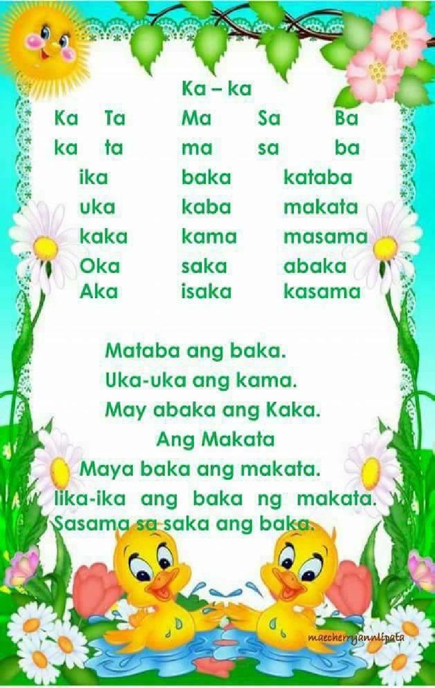 30 Reading Worksheets For Kindergarten Tagalog