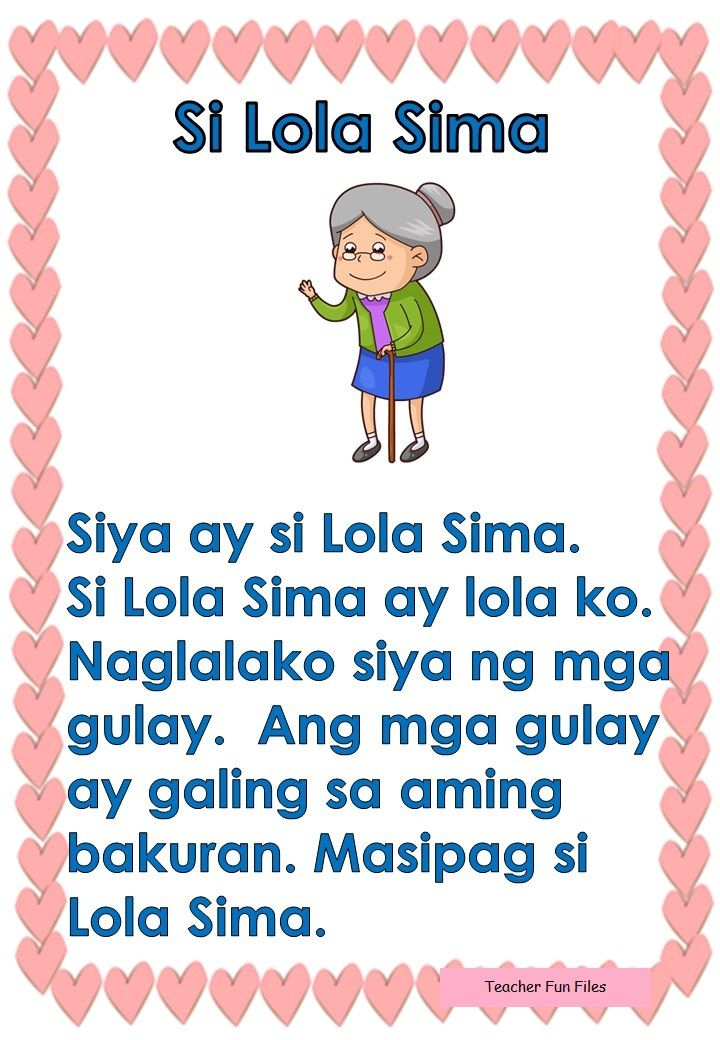 30 Reading Worksheets For Kindergarten Tagalog