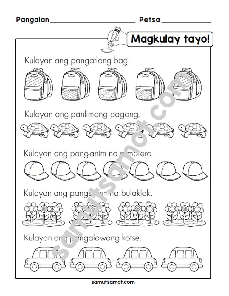 30 Reading Worksheets For Kindergarten Tagalog