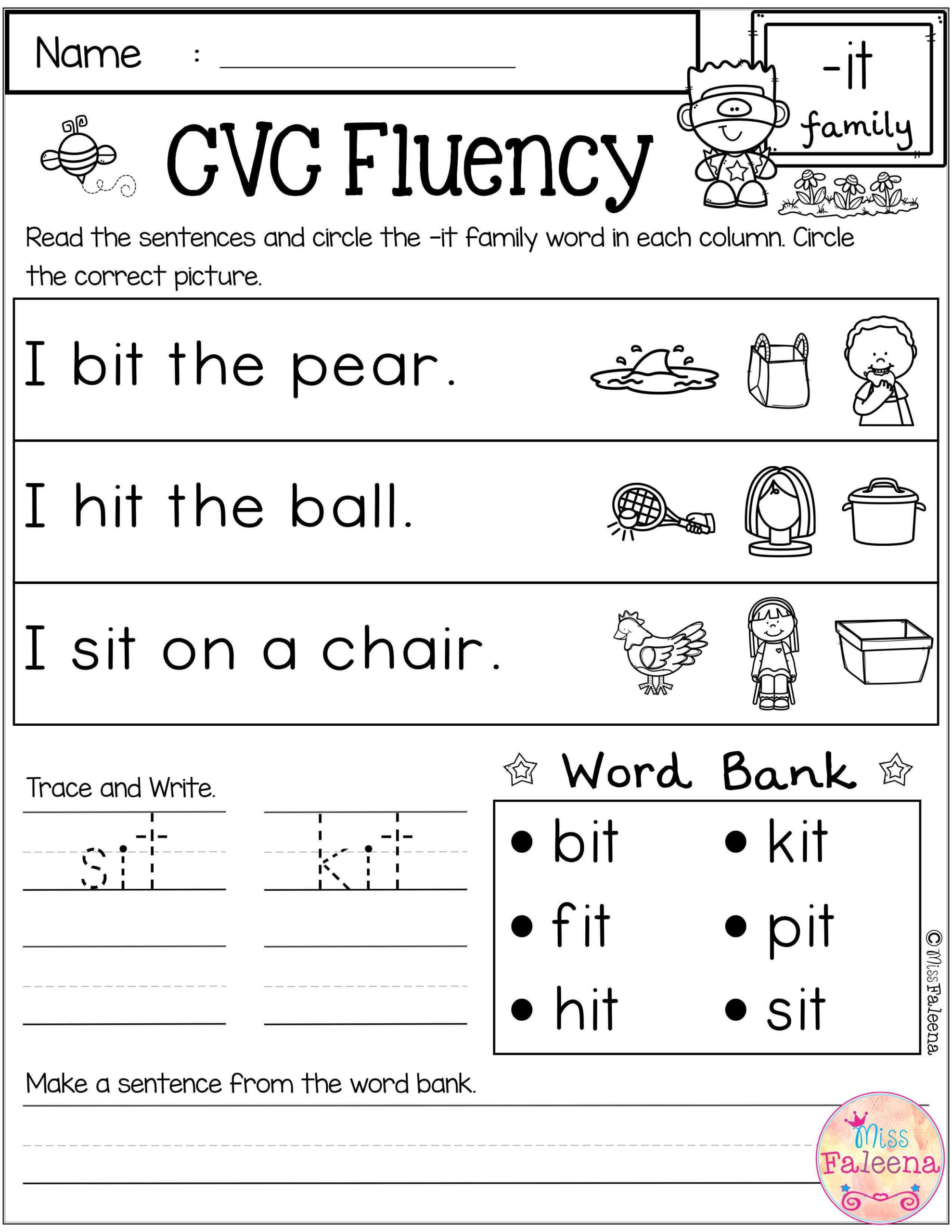 30 Short I Worksheets 1St Grade Free