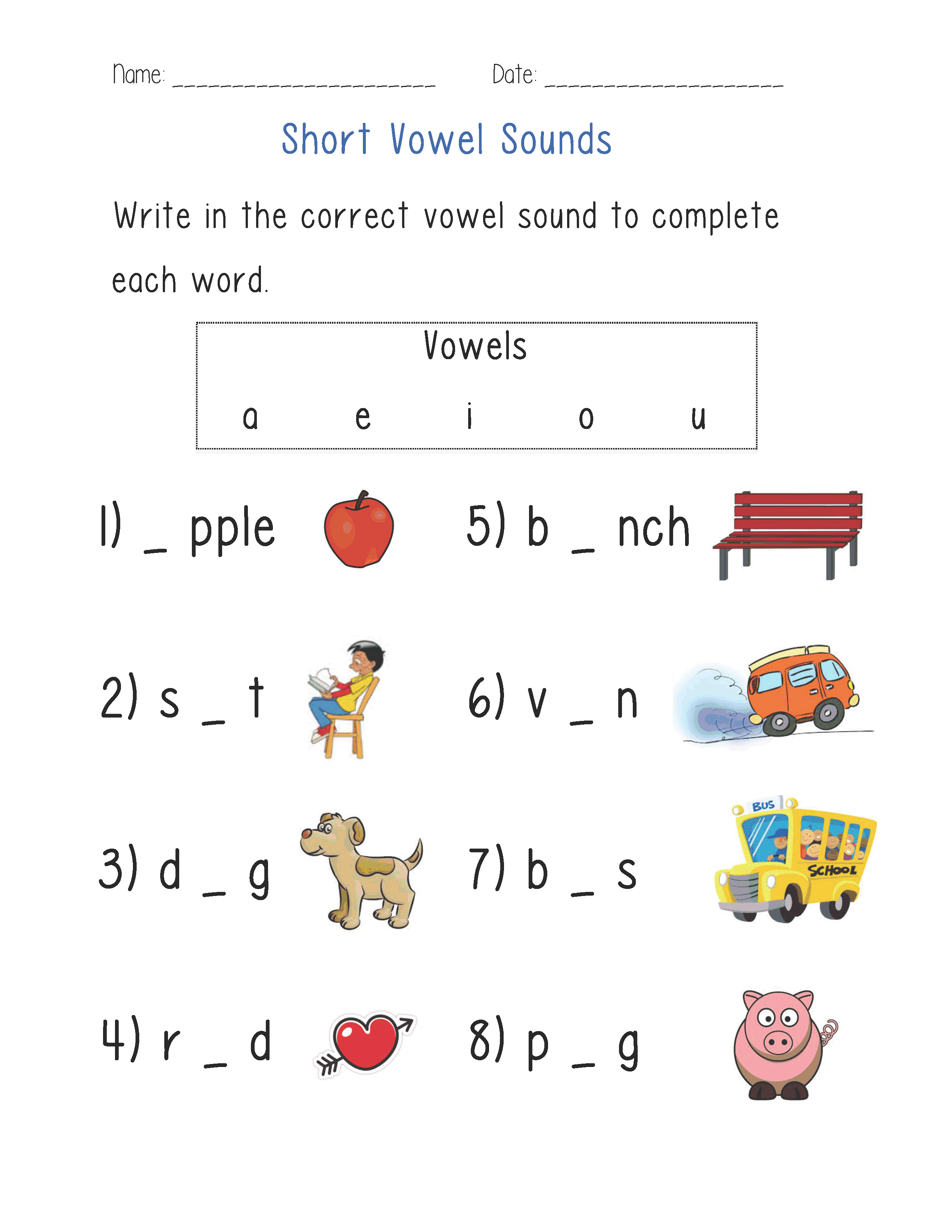 30 Short I Worksheets 1St Grade Free