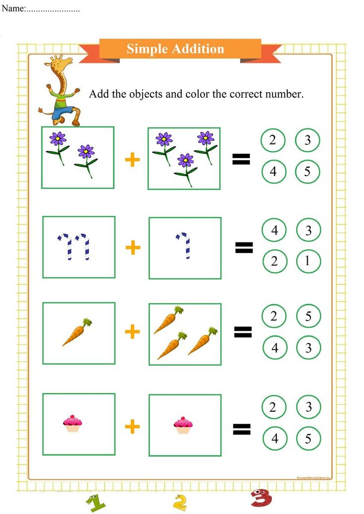 30 Simple Addition Worksheets For Preschool