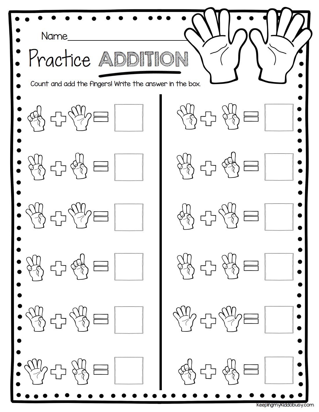 30 Simple Addition Worksheets For Preschool