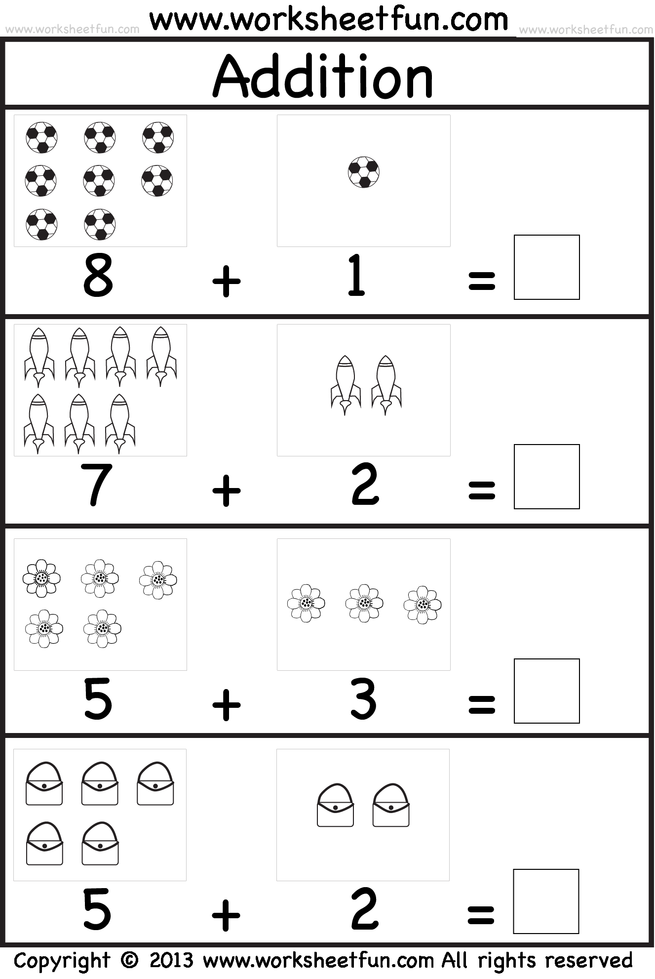 30 Simple Addition Worksheets For Preschool