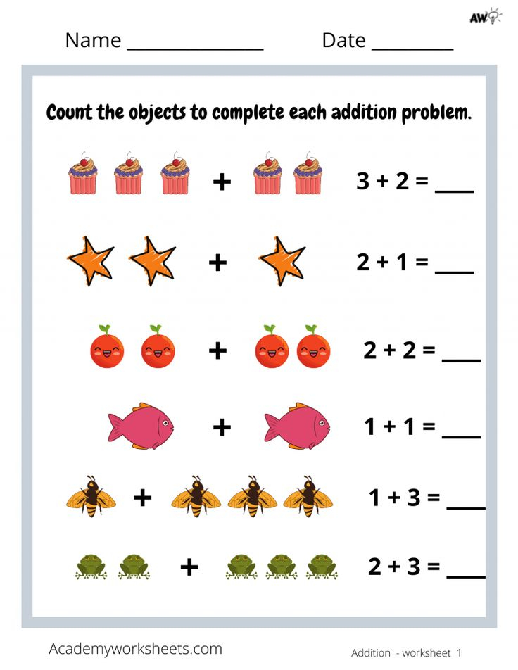 30 Simple Addition Worksheets For Preschool