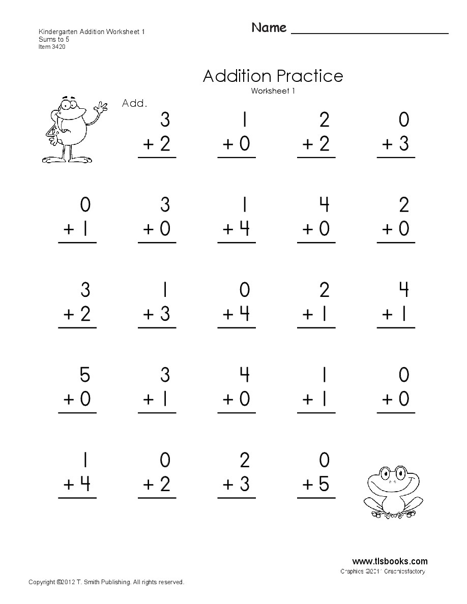 30 Simple Addition Worksheets For Preschool