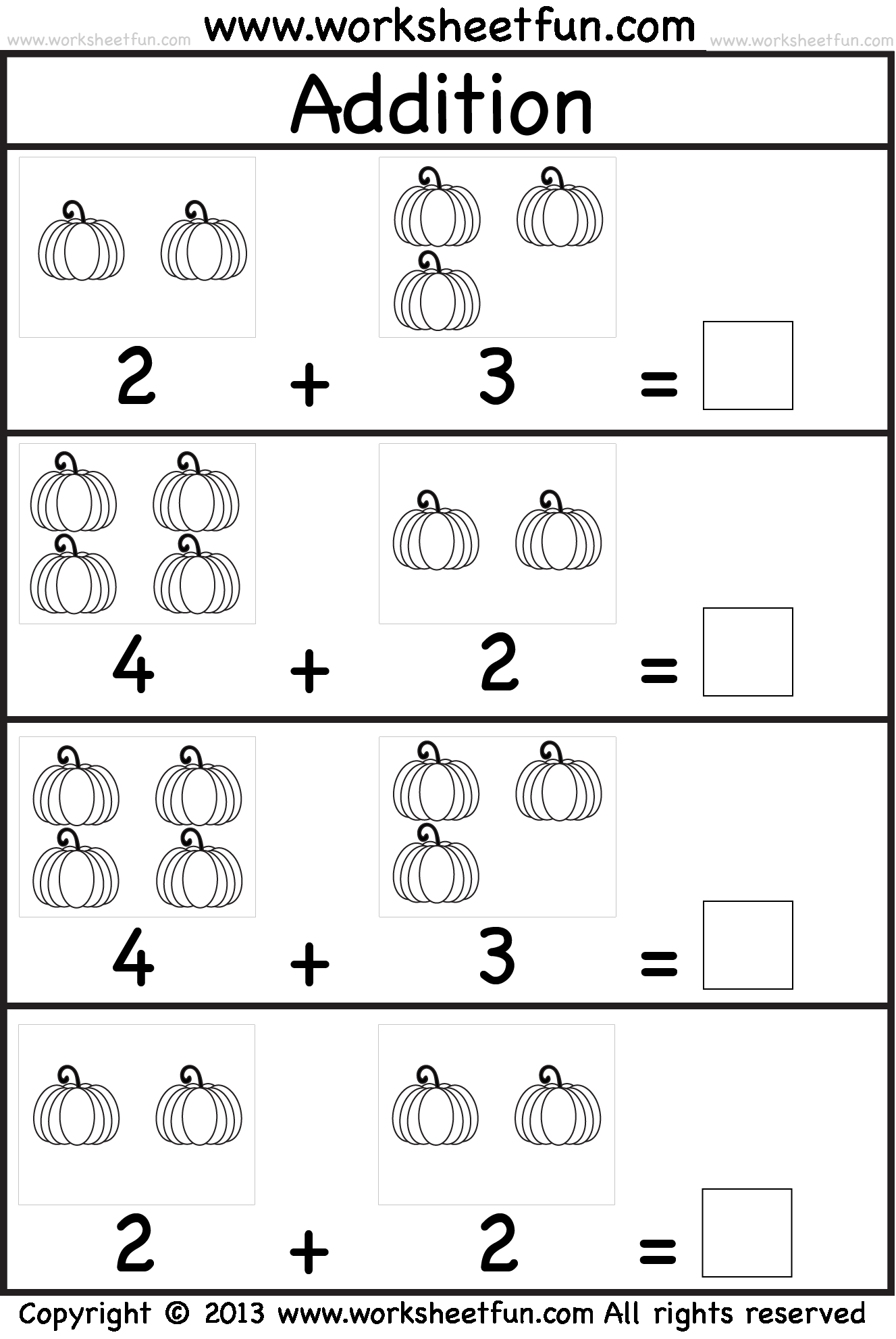 30 Single Digit Addition Worksheets Kindergarten