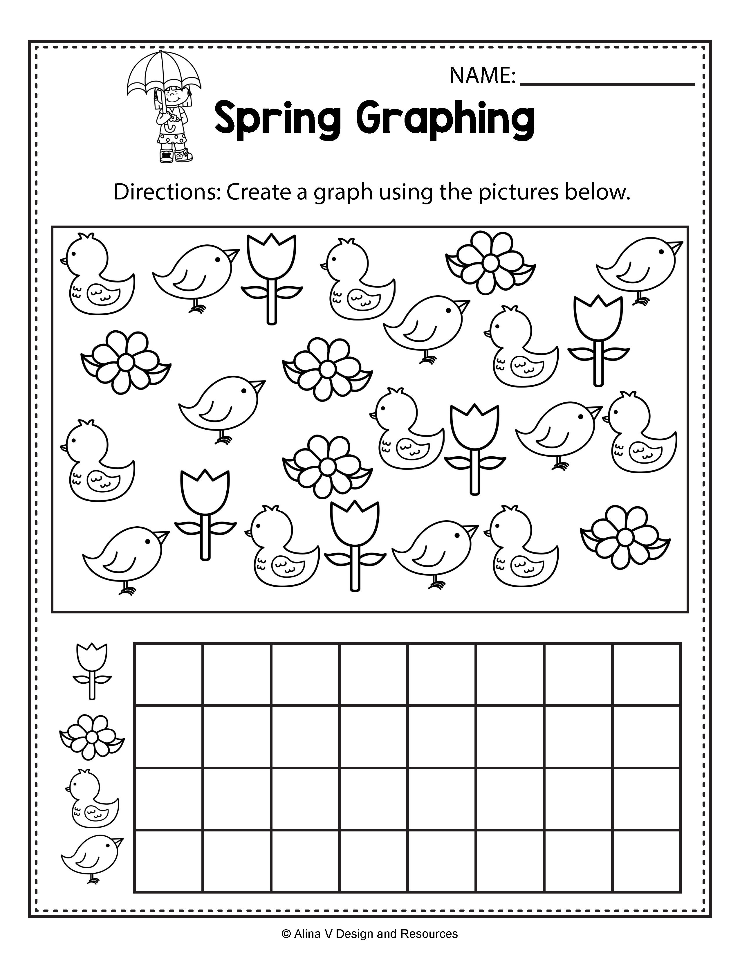 30 Spring Addition Worksheets Kindergarten