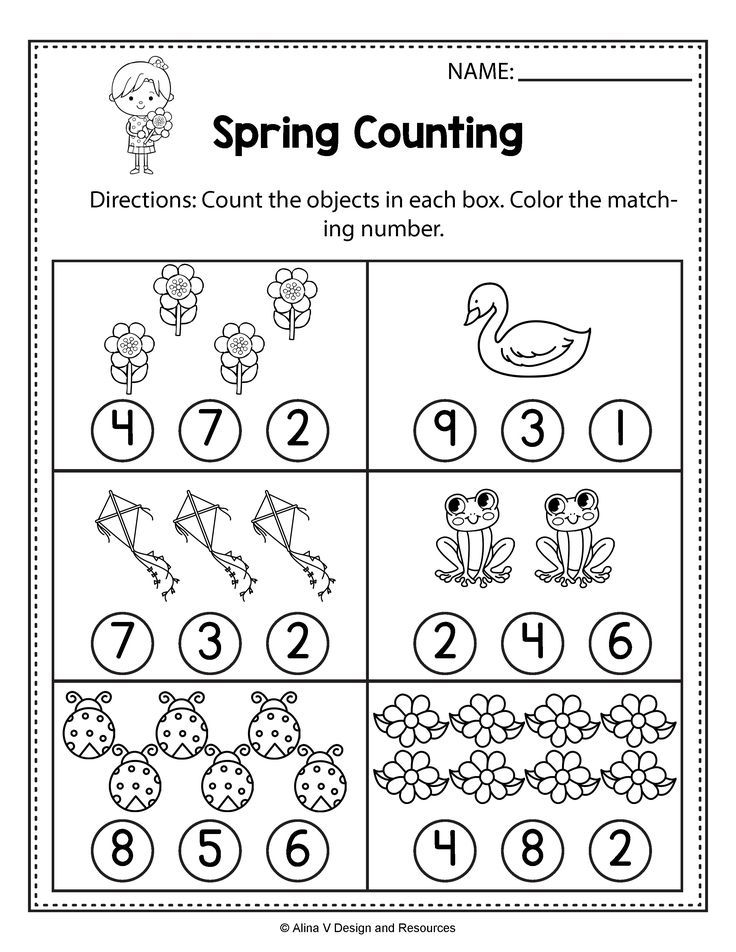 30 Spring Math Worksheets Preschool Free