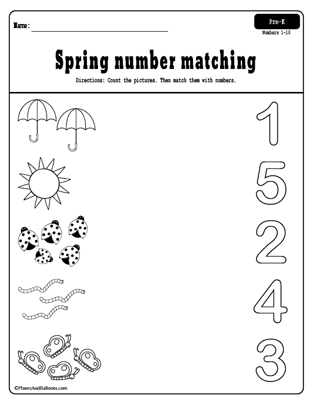 30 Spring Math Worksheets Preschool Free