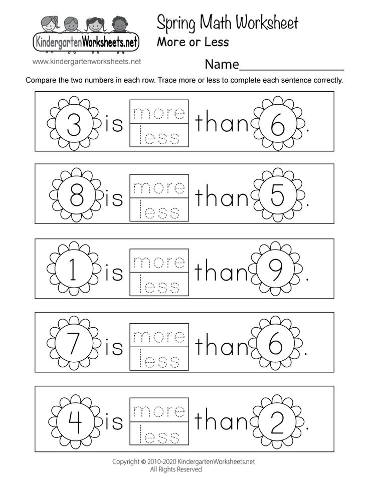 30 Spring Math Worksheets Preschool Free