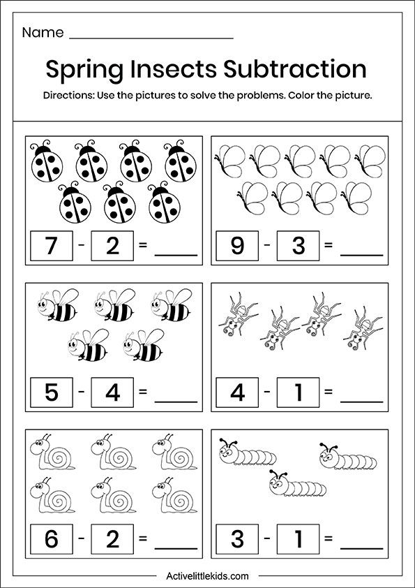 30 Spring Math Worksheets Preschool Free