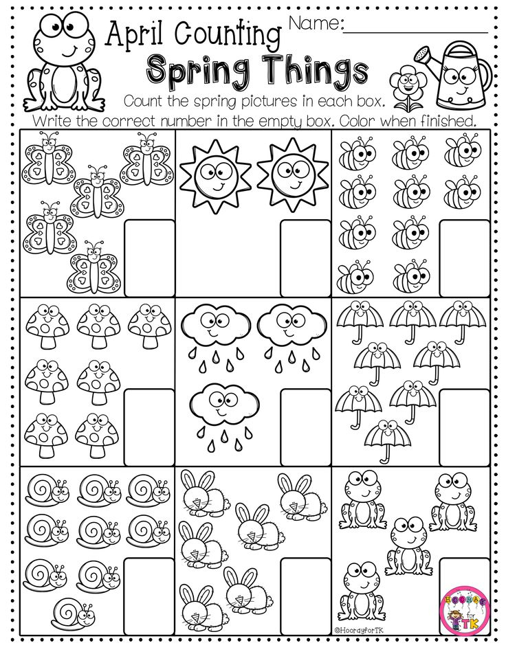 30 Spring Math Worksheets Preschool Free