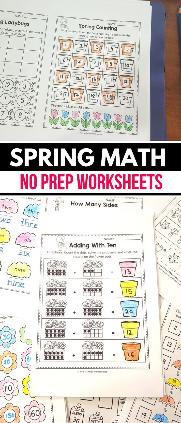 30 Spring Math Worksheets Preschool Free