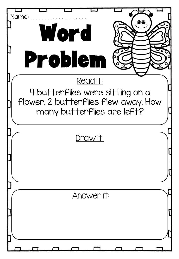 30 Word Problem Addition Worksheets Kindergarten