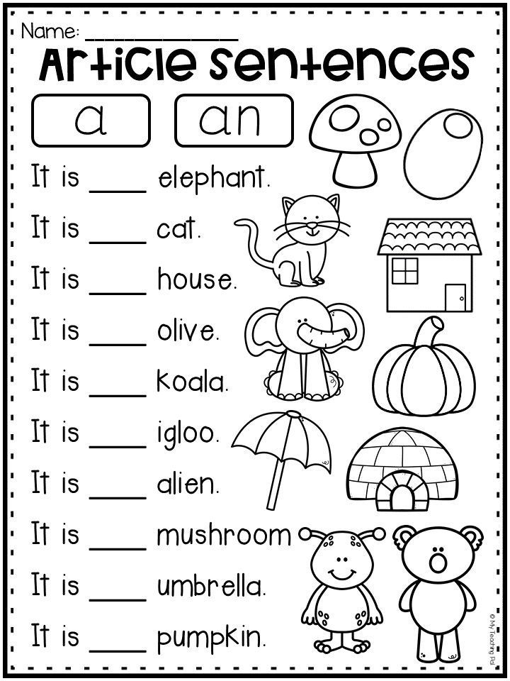 30 Worksheets In English Grade 1